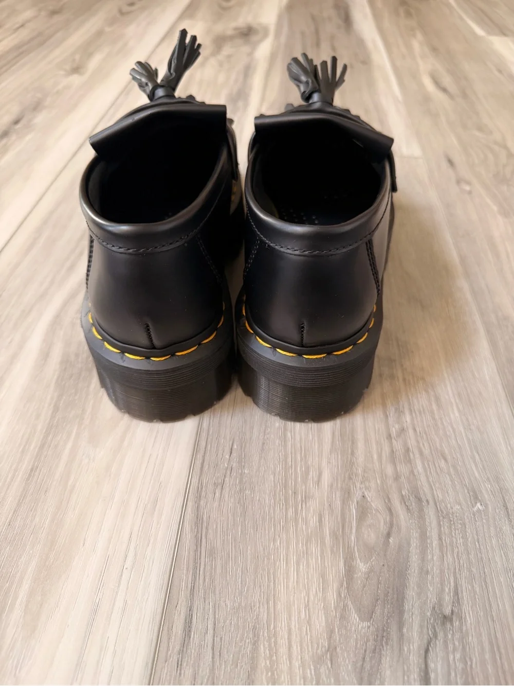 Dr. Martens Adrian Quad Tassel Platform Loafers Black Leather Men’s 8 EU 41